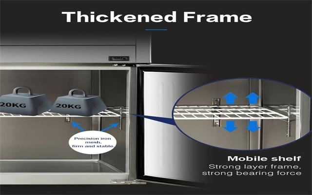 Top Mounted Stainless Steel Thickened Frame Freezer