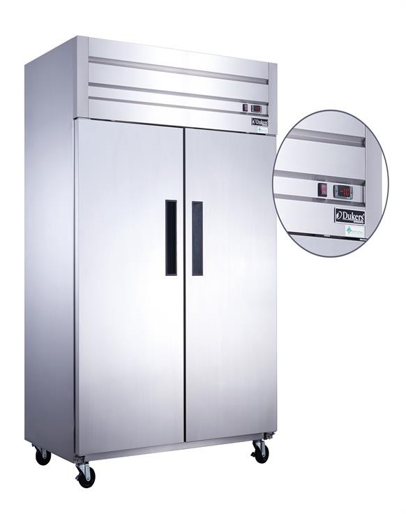 Top Mounted Digital Double Doors Stainless Steel  Freezer