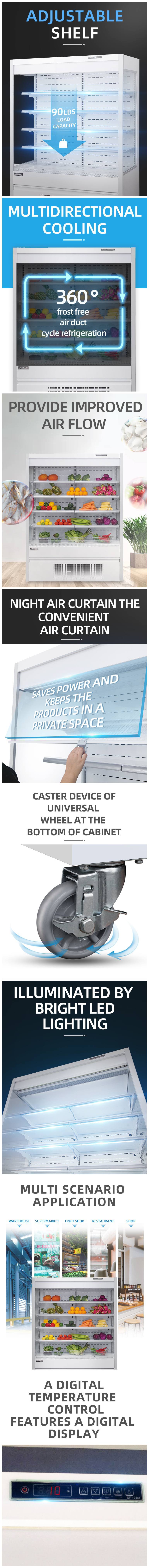 air curtain cabinet detail
