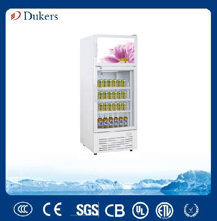 Dukers Double Temperature Upright Showcase Cooler