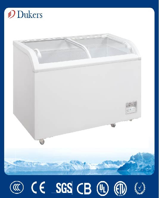 Curved Glass Door Chest Freezer