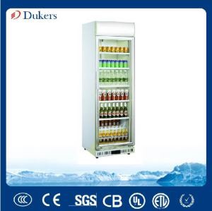 Dukers Glass Single Door Curved Bottom Commercial Display Showcase
