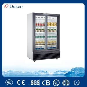 2 Doors Fan Cooling Slidding Doors Upright Showcase Without Canopy