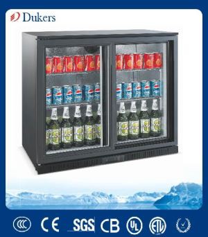 Dukers 208L Sliding Door Display Chiller 2 Doors Beer Freezer