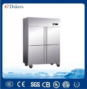 Dukers 1000L Cooler And Freezer Double Temperature Stainless Steel Commercial Refrigerator, Fan Cooling Q1.0F