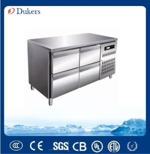 T14R 4 Drawers Refrigerator Bench Of Stainless Steel Food Chiller Kitchen Equipment 0~10℃