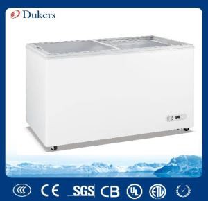 Dukers Flat Sliding Glass Door Counter Freezer