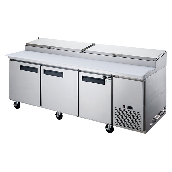 DUKERS 3 Doors Commercial Pizza Prep Refrigerator
