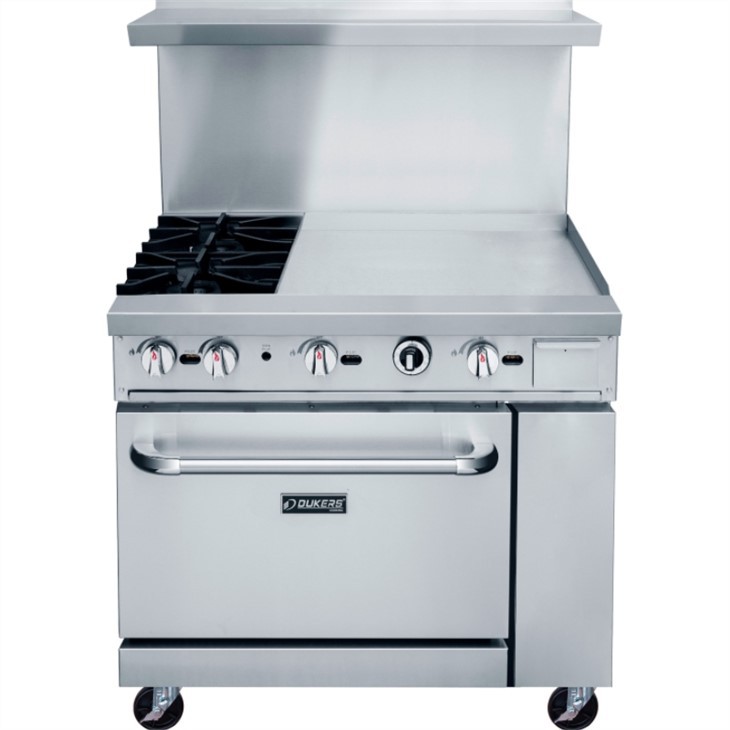 Dukers Gas Range With Griddle