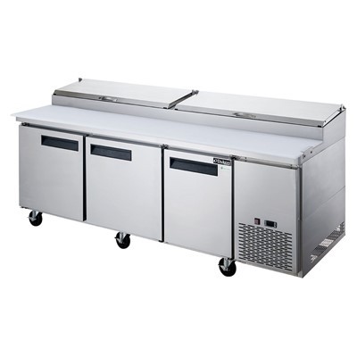 DUKERS 3 Doors Commercial Pizza Prep Refrigerator